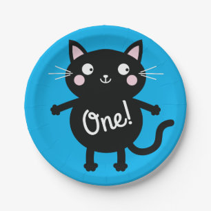 Assiettes En Carton Kitty Chat Anniversaire de enfant mignonne