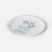 Assiettes En Carton Kitty Chat fête d'anniversaire | Pawty Blue (Angle)