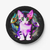 Assiettes En Carton Kitty Chat Psychique Esthétique Caractère (Devant)