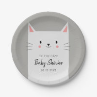 Kitty Chat Thème Baby shower Blanc Kitten