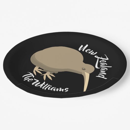 Assiettes En Carton Kiwi néo-zélandais (Angle)