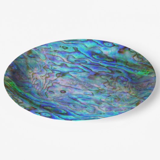 ASSIETTES EN CARTON KIWI NOUVELLE-ZÉLANDE PAUA (Angle)