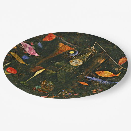 Assiettes En Carton Klee - Fish Magic, célèbre peinture, (Angle)