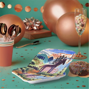 Assiettes En Carton Klee - Le Cheval, célèbre peinture