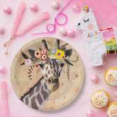 Assiettes En Carton Klimt Giraffe | Couronne De Fleurs (Fête)