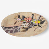 Assiettes En Carton Klimt Giraffe | Couronne De Fleurs (Angle)