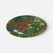 Assiettes En Carton Klimt - Jardin agricole avec tournesols (Angle)