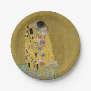 Assiettes En Carton Klimt's The Kiss - Art nouveau romantique