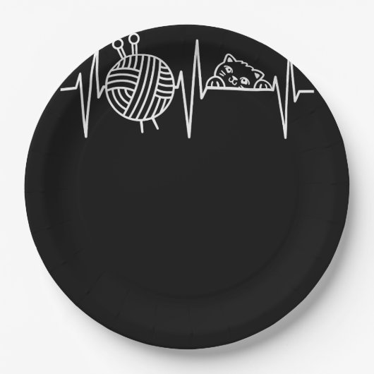 Assiettes En Carton Knit Crochet Knitter Cadeau Crochet mouton Knittin (Devant)