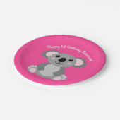 Assiettes En Carton Koala Bear Cute Kid Anniversaire (Angle)
