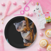 Assiettes En Carton Koala Cute en gris arbre (Fête)