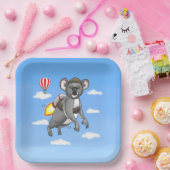 Assiettes En Carton Koala Fusée (Fête)