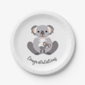 Assiettes En Carton KOALA mignon - Félicitations - Parti (Devant)