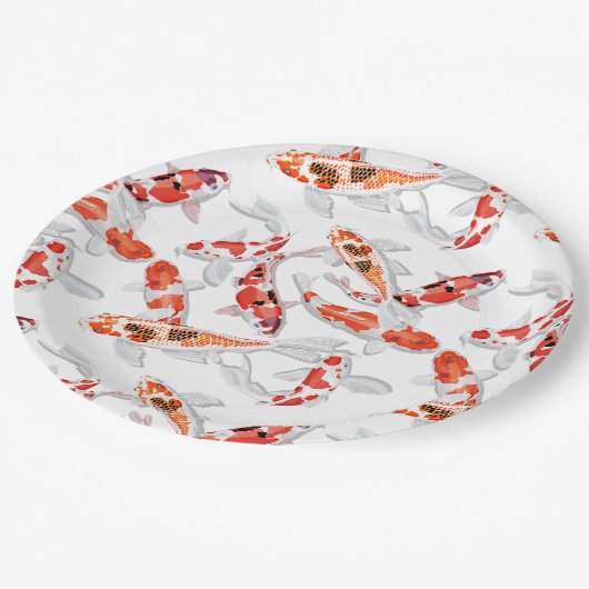 Assiettes En Carton Koi (Angle)