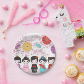 Assiettes En Carton Kokeshi Dolls (Fête)