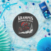 Assiettes En Carton Krampus arrive à Town Krampus Noël (Fête)