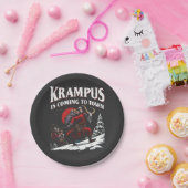 Assiettes En Carton Krampus arrive à Town Krampus Noël (Fête)