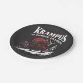 Assiettes En Carton Krampus arrive à Town Krampus Noël (Angle)