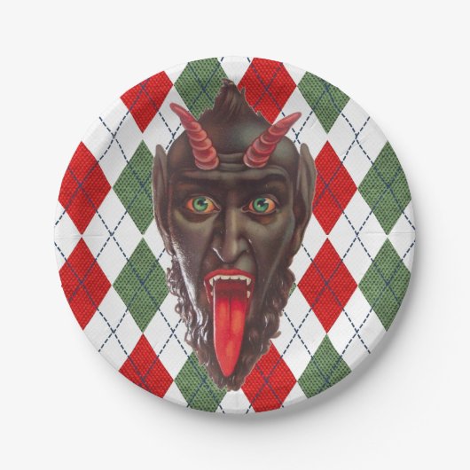 Assiettes En Carton krampus de Noël (Devant)