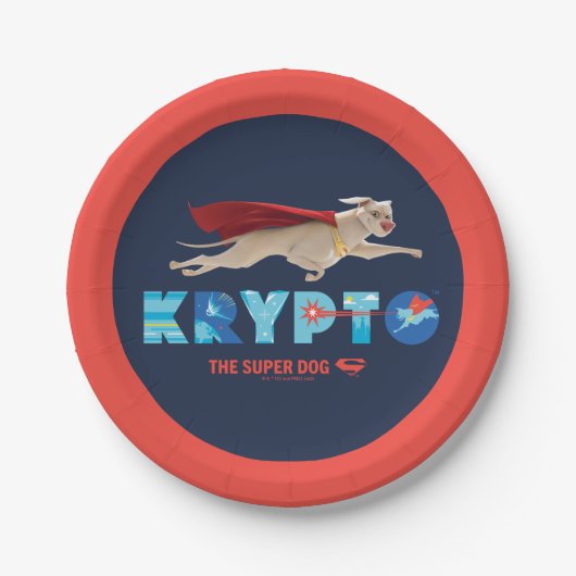 Assiettes En Carton Krypto Le Super Chien (Devant)