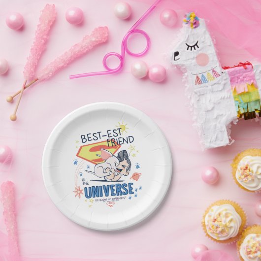 Assiettes En Carton Krypto & Superman : Le meilleur ami de l'univers (Fête)