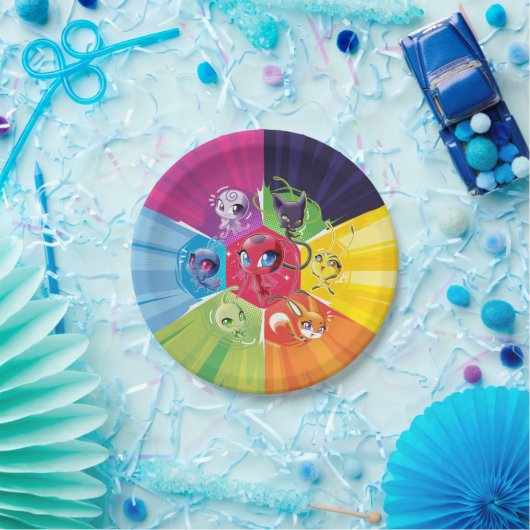 Assiettes En Carton Kwamis coloré (Fête)