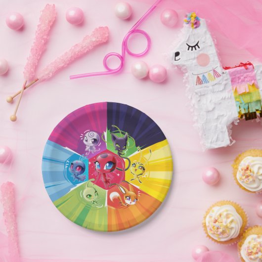 Assiettes En Carton Kwamis coloré (Fête)