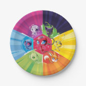 Assiettes En Carton Kwamis coloré (Devant)