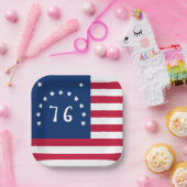 Assiettes En Carton La bannière de Bennington : le 76e drapeau de bata (Fête)