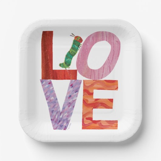 Assiettes En Carton La Caterpillar Très Affamée | AMOUR (Recto)