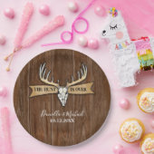 Assiettes En Carton La chasse est sur le Mariage rustique (Fête)