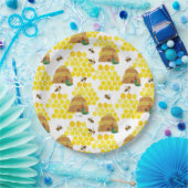 Assiettes En Carton La chenille affamée | Sauvez le Motif des abeilles (Fête)