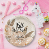 Assiettes En Carton La chute rustique dans l'amour Fleurs d'automne (Fête)