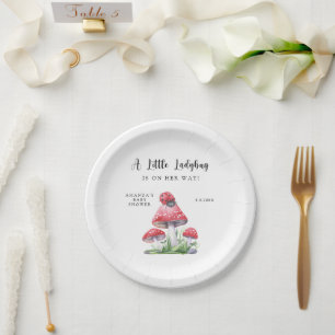 Assiettes En Carton La coccinelle aquarelle est en route ! shower bébé
