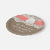 Assiettes En Carton La collection de mariage Coral Sand Dollar Beach (Angle)