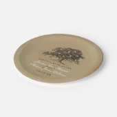 Assiettes En Carton La Collection de Mariage de l'Arbre au Vieux Chêne (Angle)