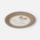 Assiettes En Carton La collection de mariage en toile de jute et sanda (Angle)