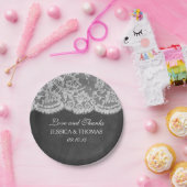 Assiettes En Carton La collection de Mariages Chalkboard & Lace (Fête)