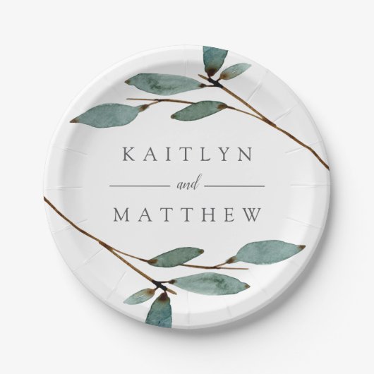 Assiettes En Carton La collection de Mariages de liss botaniques (Devant)