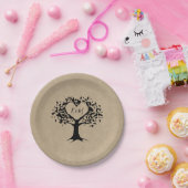 Assiettes En Carton La collection Rustic Heart Tree Mariage (Fête)