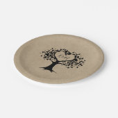 Assiettes En Carton La collection Rustic Heart Tree Mariage (Angle)