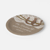Assiettes En Carton La collection Rustic Horseshoe Mariage (Angle)