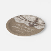 Assiettes En Carton La collection Rustique de Mariages d'Ancres nautiq (Angle)