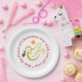 Assiettes En Carton La colombe de Noël avec saint (Fête)