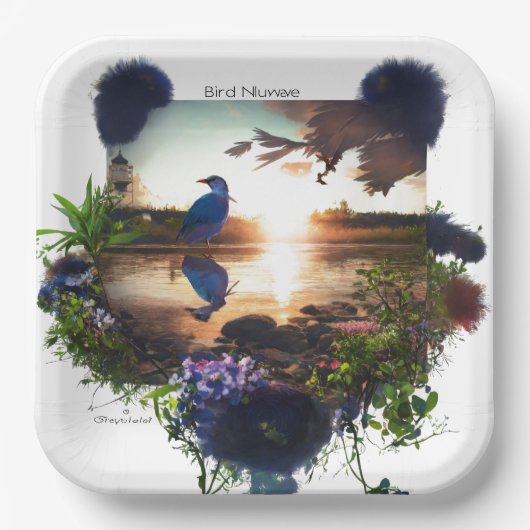 Assiettes En Carton "La commodité jetable : Explorer l'environnement (Recto)