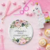 Assiettes En Carton La communion des Roses et des pivoines (Fête)