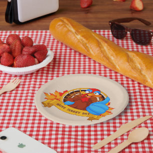 Assiettes En Carton La conception amusante de Thanksgiving de style ca