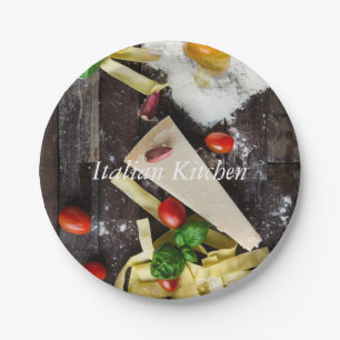 Assiettes En Carton La cuisine italienne personnalise le texte