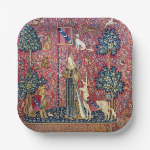 Assiettes En Carton La Dame et la licorne, Touch