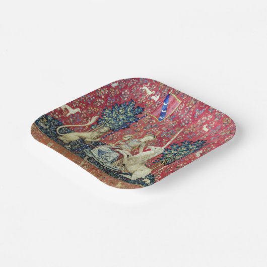 Assiettes En Carton La Dame et la licorne, Vue (Angulaire)